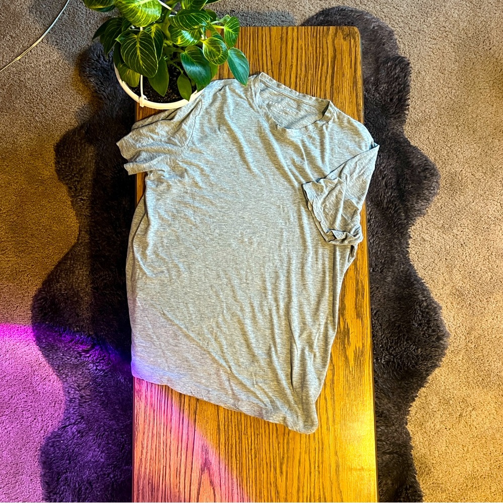 Everlane Gray Slub Crew L
